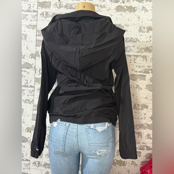 Victoria's Secret PINK Anorak Black Mock Neck Windbreaker Hood - Picture 5 of 8